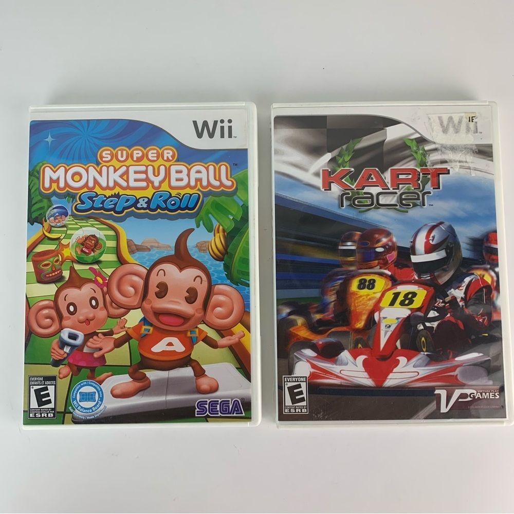 Sega Nintendo Wii bundle of 2 games super monkey ball and Kart Racer